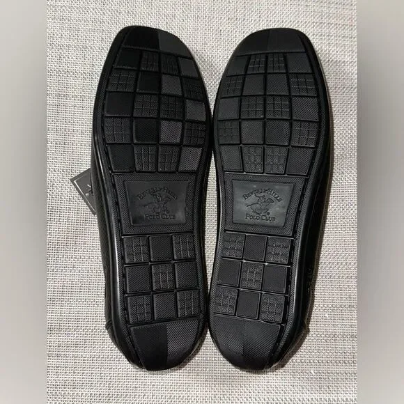Beverly Hills PC 12 Black BRUNSWICK Faux Leather Loafers Driver Moccasins